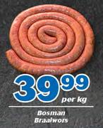 Bosman Braaiwors-Per Kg
