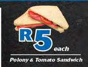 Polony & Tomato Sandwich-Each