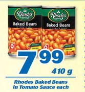 Rhodes Baked Beans In Tomato Sauce-410g Each