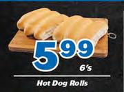 Hot Dog Rolls-6's
