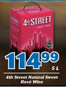 4th Street Natural Sweet Rose Wine-5l