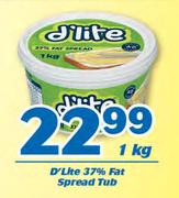 D'Lite 37% Fat Spread Tub-1Kg