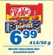 Nestle Chocolate Bar 41.5/50g-Each