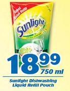 Sunlight Dishwashing Liquid Refill Pouch-750ml