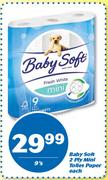 Baby Soft 2 Ply Mini Toilet Paper 9's-Each