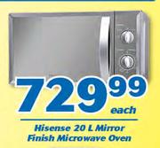 Hisense 20L Mirror Finish Microwave Oven-Each