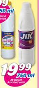 Jik Bleach-750ml Each