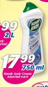 Handy Andy Cream-750ml Each