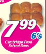 Cambridge Food School Buns-6's