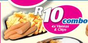 4 x Viennas & Chips Combo