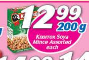 Knorrox Soya Mince Assorted-200g Each
