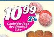 Cambridge Food Red Snowflake Cake-2's