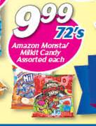 Amazon Monsta/Milkit Candy Assorted-72's Each