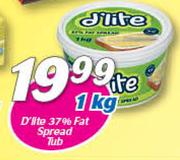 D'Lite 37% Fat Spread Tub-1Kg