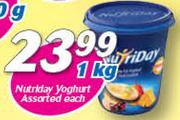 Nutriday Yoghurt Assorted-1Kg Each