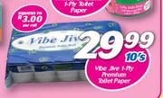 Vibe Jive 1 Ply Preemium Toilet Paper-10's