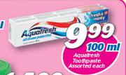Aquafresh Toothpaste Assorted-100ml Each