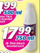 Jik Thick Bleach Assorted-750ml Each