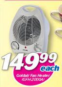 Goldair Fan Heater GFH-2000A-Each