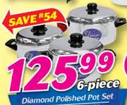  Diamond 10 Piece Polished Pot Set