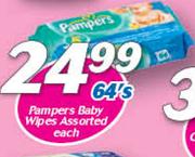 Pampers Baby Wipes Assorted-64's