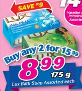 Lux Bath Soap Assorted-175g Each