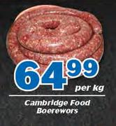 Cambridge Food Boerewors-Per kg