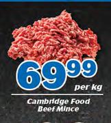 Cambridge Food Beef Mince-Per kg
