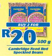 Cambridge Food Red Speckled Beans-2x500g Each