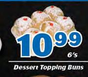 Dessert Topping Buns-6's