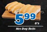 Hot Dog Rolls-6's