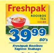 Freshpak Rooibos Tagless Teabags-80's 