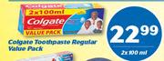 Colgate Toothpaste Regular Value Pack-2x100ml