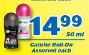 Gamier Roll On-50ml Each