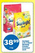 Sunlight 2 In 1 Hand Washing Powder-2kg Each