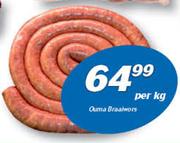 Ouma Braaiwors-Per kg