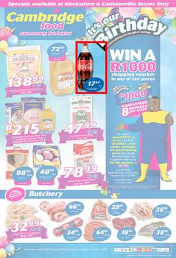 Cambridge Food Klerksdorp : September Month End (20 Sept - 7 Oct 2018), page 1