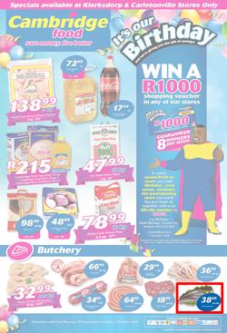 Cambridge Food Klerksdorp : September Month End (20 Sept - 7 Oct 2018), page 1