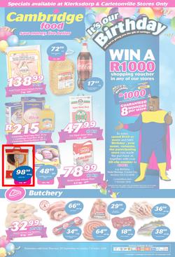 Cambridge Food Klerksdorp : September Month End (20 Sept - 7 Oct 2018), page 1