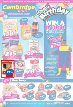 Cambridge Food Klerksdorp : September Month End (20 Sept - 7 Oct 2018), page 1