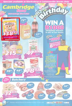 Cambridge Food Klerksdorp : September Month End (20 Sept - 7 Oct 2018), page 1