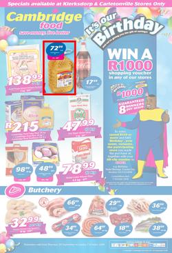 Cambridge Food Klerksdorp : September Month End (20 Sept - 7 Oct 2018), page 1