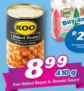 Koo Baked Beans In Tomato Sauce-410g