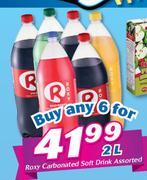 Roxy Carbonated Soft Drink Assorted-6 x 2Ltr