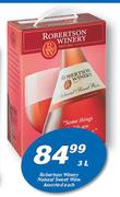 Robertsons Winery Natural Sweet Wine Assorted-3Ltr Each