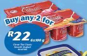 Clover The Classic Smooth Youghurt Assorted-2 x 6 x 100g
