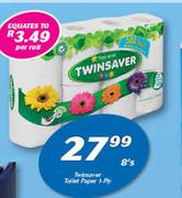 Twiinsaver Toilet Paper 1 Ply-8's