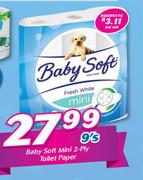 Baby Soft Mini 2 Ply Toilet Paper-9's
