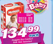 Huggies Dry Comfort Bulk Size Assorted-Each