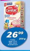 Cerelac Stage 1/2/3 Baby Cereal Assorted-250g Each
